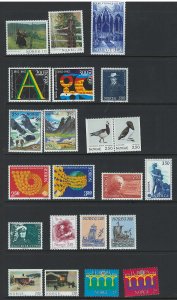 Norway Group of 13 Different Sets All MNH and Complete