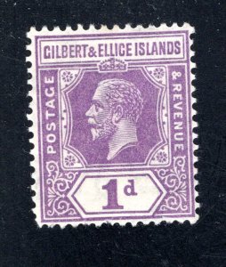 Gilbert & Ellice Islands #28   VF, Unused, George V,  CV $5.00  .....2450013/129