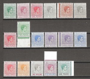 BAHAMAS 1938/52 SG 149/57a MNH Cat £150