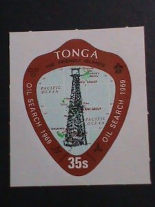 ​TONGA-1969 SC#236-OIL DERRICK & MAP OF TONGA-MNH VF HARD TO FIND