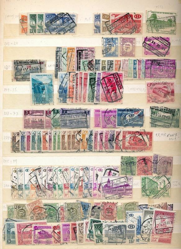 BELGIUM Early/Mid Mint &Used Collection Incl.Railway Appx 600 Items) GX769