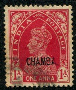 India - Chamba SC# 88 King George VI, 1a, canceled