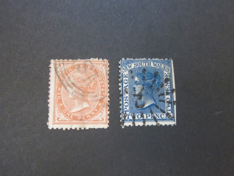 Australia NSW 1863 Sc 47-48 set FU