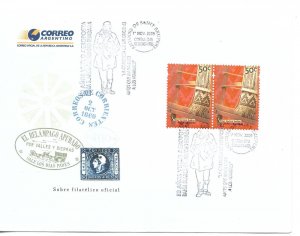 ARGENTINA 2009 80 YEARS OF FLIGHT AEROPOSTA A. SAINT EXUPERY COVER POSTMARK