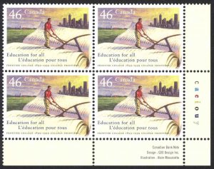 Canada Sc# 1810 MNH PB LR 1999 46c Farmer Ploughing an Open Book