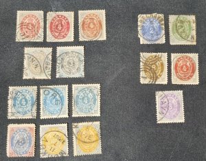 rare 1870 Denmark 3 Skill in Great Lot Of Very Old Stamps #588