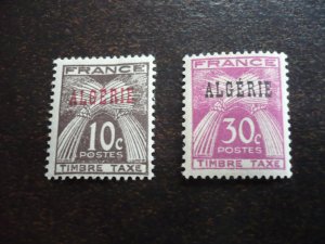 Stamps - Algeria - Scott# J33-J34 - Mint Hinged Set of 2 Stamps