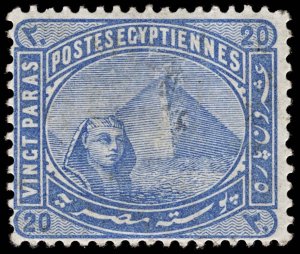 4356: Egypt SG46 20pa Light Blue. 1879. Sc#34 Mi25 MNH Mint. C£80