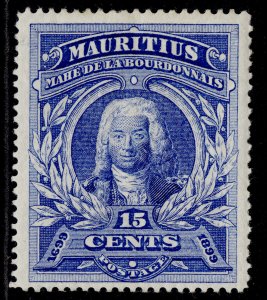 MAURITIUS QV SG136, 15c ultramarine, M MINT. Cat £35.