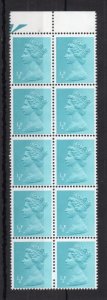 1/2p PCP MACHIN UNMOUNTED MINT BLOCK WITH 2 BLIND PERFORATIONS