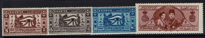 Egypt SC# 220 - 223 - Mint Hinged (Small Hinge Rems) - 050717