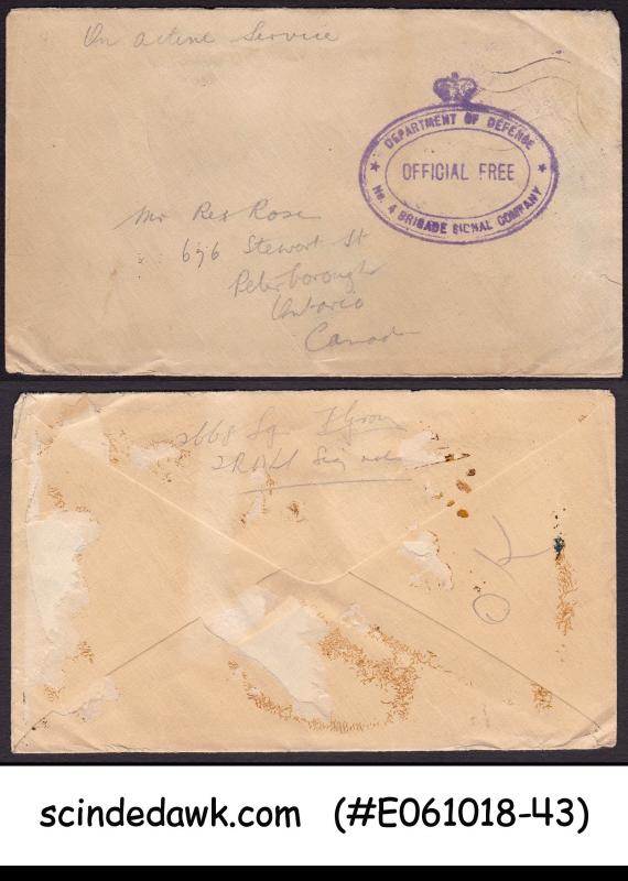 GREAT BRITAIN - OLD STAMPED ENVELOPE TO CANADA - USED