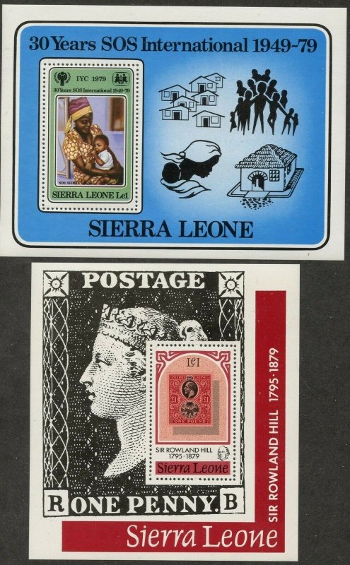 SIERRA LEONE Sc#453a, 459-62, 477-86, 491-6 1979-80 Five Sets & 2 S/S OG MNH & H