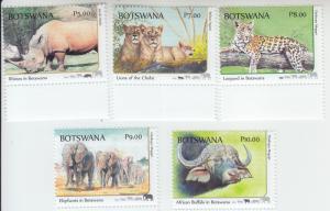 2018 Botswana Big FIve Animals (5) (Scott 1062-66) MNH