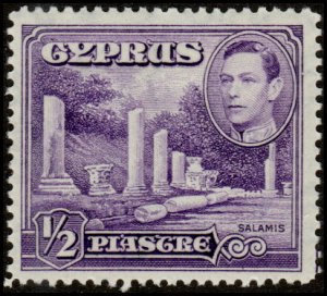 Cyprus 164 - Mint-H - 1/2 pi Columns at Salamis (1951) (cv $3.75)