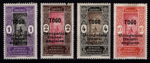 Togo 1916 Anglo-French Occ., Stamps of Dahomey Optd., Part Set [Unused]