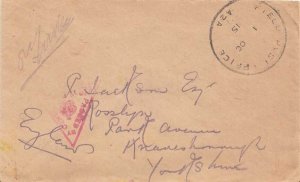 Great Britain Soldier's Free Mail 1915 Field Post Office A2A Second Army Head...