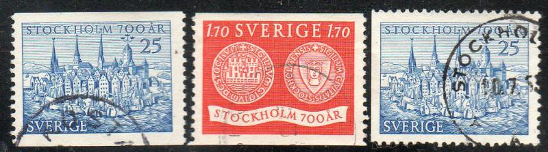 Sweden  Scott  449-451  Used  Complete