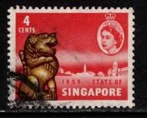 Singapore - #43 Singapore Lion  - Used