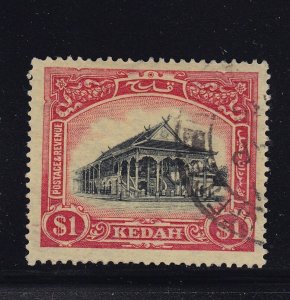 Malaya Kedah Scott # 42 VF used neat cancel nice color scv $ 85 ! see pic !