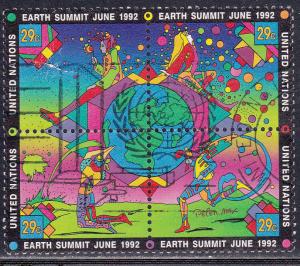 U. N. - New York # 608a, Earth Summit, Peter Max, Used, 