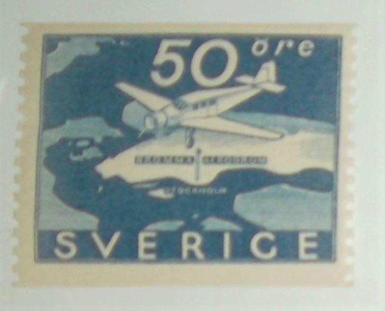 1936 Sweden #263 50 ORE Mint Free US Shipping