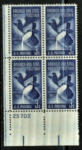 United States - SC #1090 - MINT NH PLATE BLOCK OF 4  - 1957 - Item USA4078