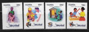 Uganda 1537-40 UNICEF set MNH