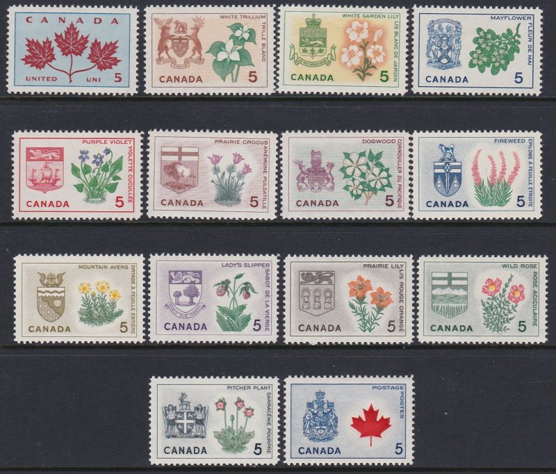 417-29A 1964-66 Floral Emblems MNH