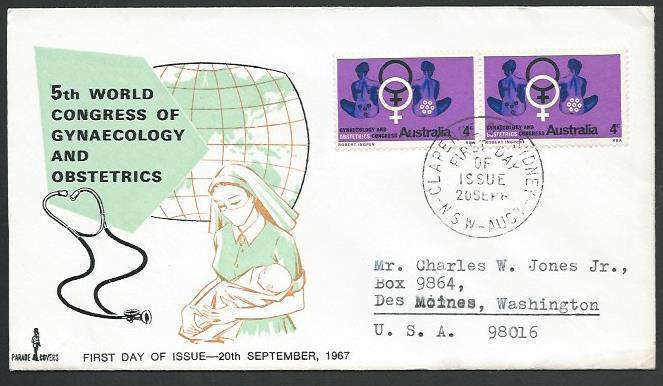 AUSTRALIA 1967 Gynaecology Congress : Parade Covers FDC....................58701