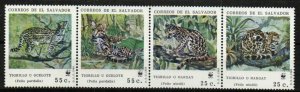 Salvador, El Stamp 1194  - Wild Cats-WWF