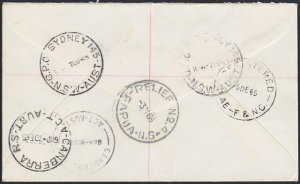 PAPUA NEW GUINEA 1965 2/3d Mask on reg cover - RELIEF 4 cds ex Kandrian.....H149