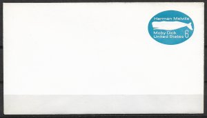 1970 USA U554 mint Moby Dick entire stamped envelope