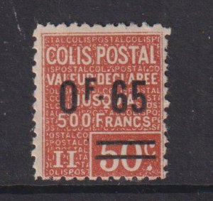 France  MH 1928 Parcel Post  surch. 65c on 50c valeur declaree