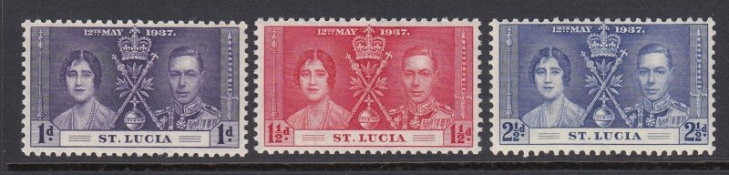 St Lucia 107-9 Coronation mnh