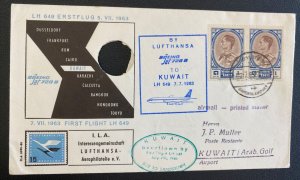 1965 Bangkok Thailand First Flight Cover FFC To Kuwait Lufthansa Airways