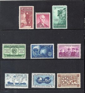 USA 1955 Scott 1064-72 Complete mnh year