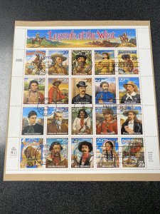 FDC 2869 Legends Of The West First Day Of Issued In Folder