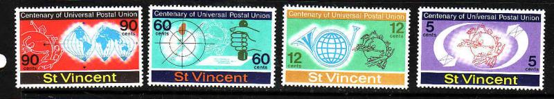 St Vincent-Sc#375-8-unused NH set-UPU-1974-