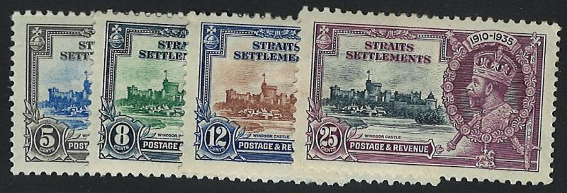 Straits Settlements 213-216  MH! King George V Silver Jubilee!