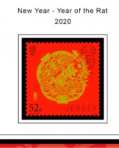 COLOR PRINTED JERSEY 2015-2020 STAMP ALBUM PAGES (89 illustrated pages)