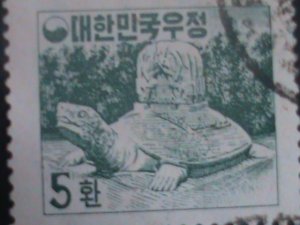 ​KOREA-1954-SC#196- TOMB STONE OF MU YAI WANG-USED-VERY FINE-71 YEARS OLD