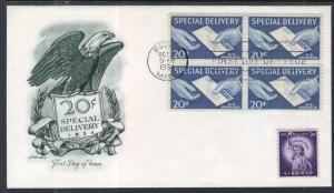 US E20 Block of Four Artmaster U/A FDC