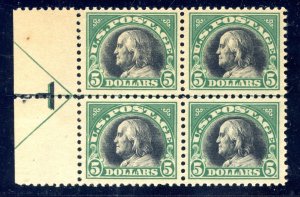 US SCOTT #524 CENTERLINE BLOCK OF. 4MINT-VF-XF-OG-NH SCV $1,200 (4/3/24 GP)