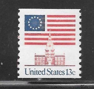 SCOTT  1625  FLAG  13¢  COIL SINGLE  MINT NEVER HINGED