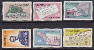 1961 Nicaragua Scott C487-C492 Rigoberto Cabezas MLH