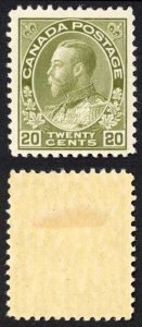 Canada SG212 20c Retouched vertical line Very Fine M/M (HM) Unitrade Cat 180