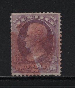 O26 F-VF used neat red cancel with  nice color cv $ 135 ! see pic !