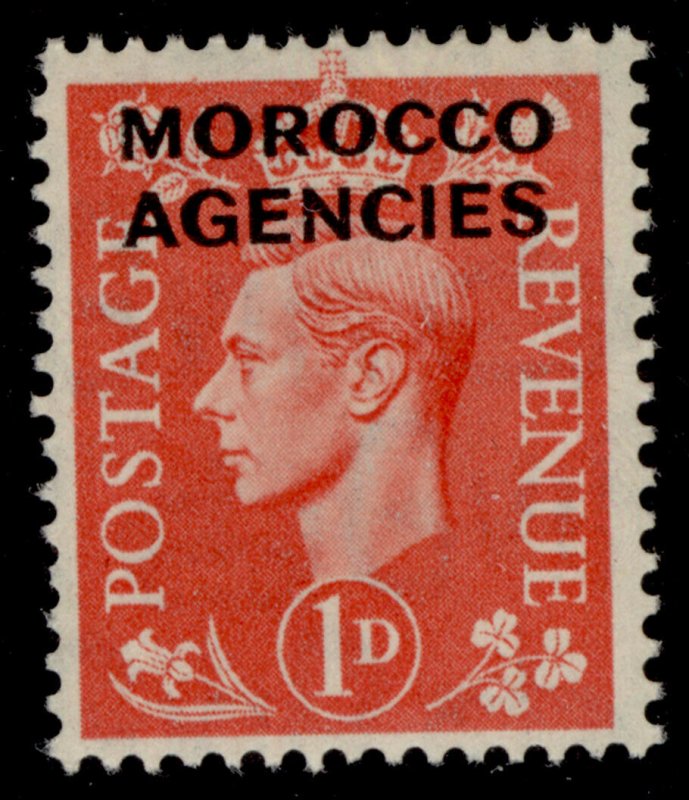 MOROCCO AGENCIES GVI SG78, 1d pale scarlet, NH MINT.