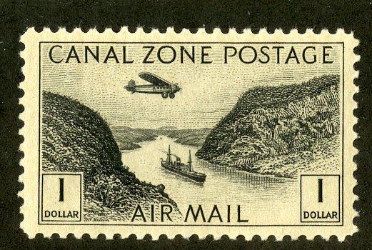 CANAL ZONE C14 MLH SCV $10.00 BIN $4.75 AIRPORT AND SHIP